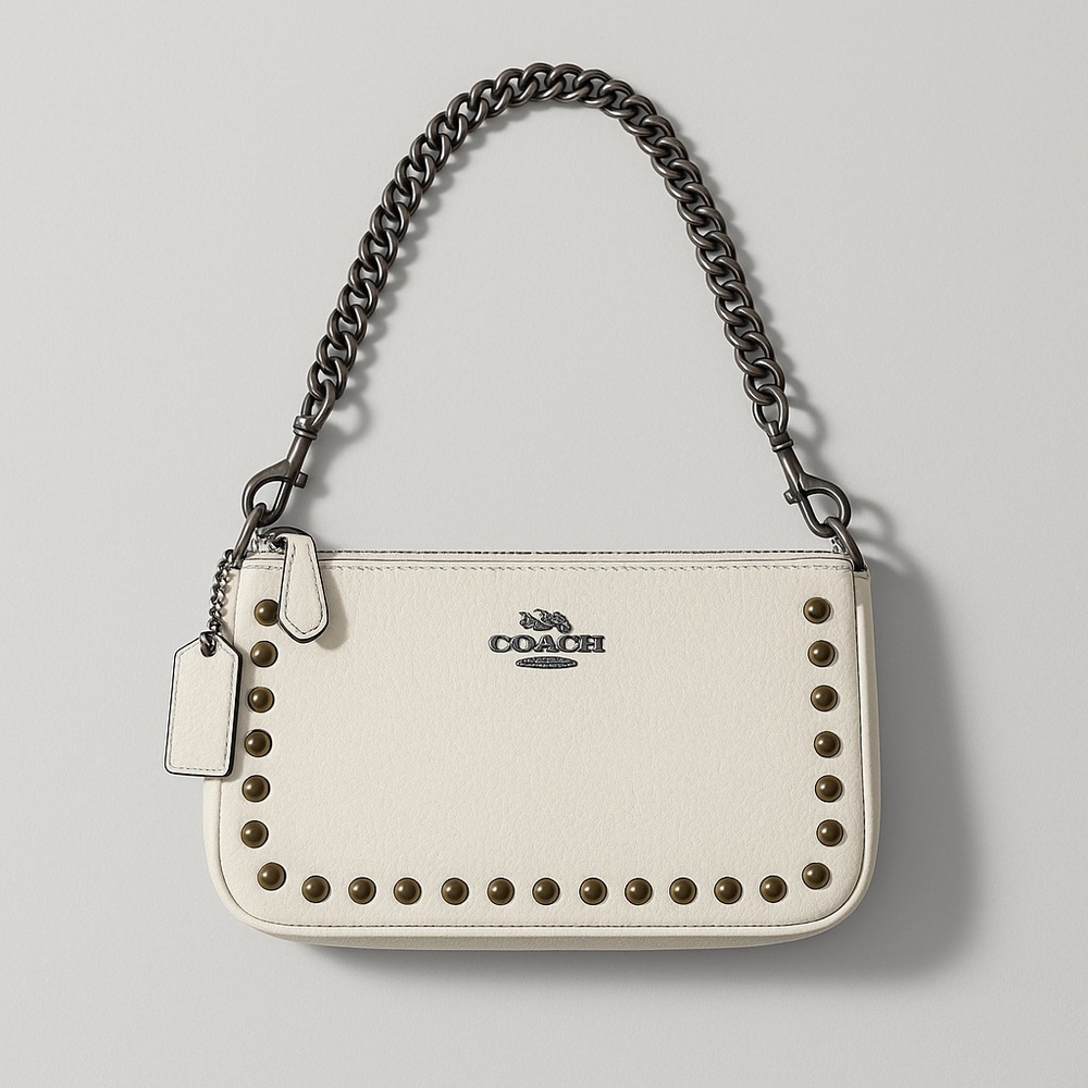 Coach Pebbled Leather Studded Mini Bag - 2015 - Soft White - Retro Y2K Vibes